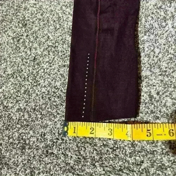 Lululemon Womens Fast Free Crop II *Nulux 19" Burgundy Color Size 2- W6AS5S - Picture 6 of 13
